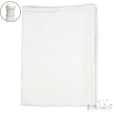 FBP305-W: White Animals Embossed Roll Wrap